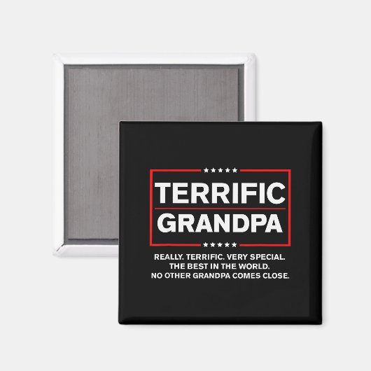 Terrific Grandpa - Funny Donald Trump Campaign Sty Magneet (Voorkant / Achterkant)