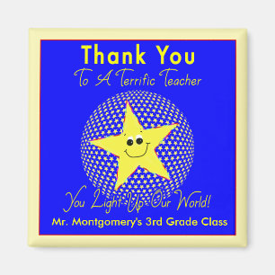 Terrific Star Teacher Bedankt voor je klas Magneet