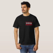 Terrific Text Design Warning Dad Joke Zone T-Shirt (Voorkant volledig)