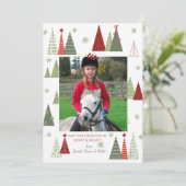 Terrific Trees Photo Holiday Card Feestdagenkaart (Staand voorkant)