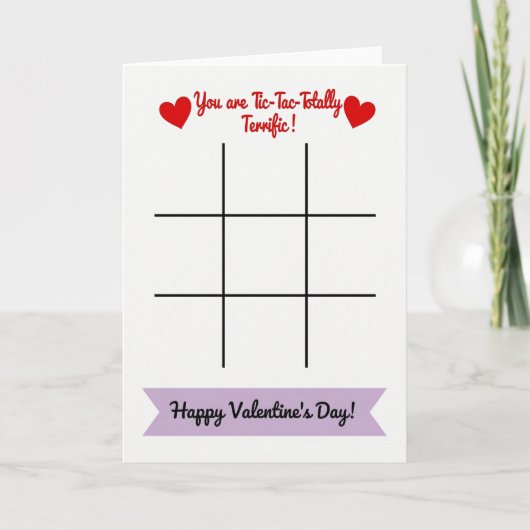 Terrific Valentine Tic Tac Toe Card Kaart (Voorkant)
