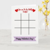 Terrific Valentine Tic Tac Toe Card Kaart (Gele Bloem)