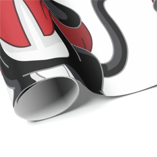 Terrified Vampire Cat Wrapping Paper Cadeaupapier (Rol Hoek)