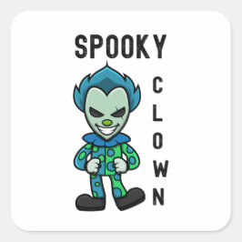 Terrifying Clown, Clowncore Square Sticker