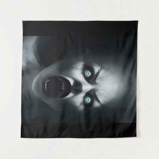 Terrifying Screaming Specter Wallpaper Wandkleed (Voorkant (horizontaal))