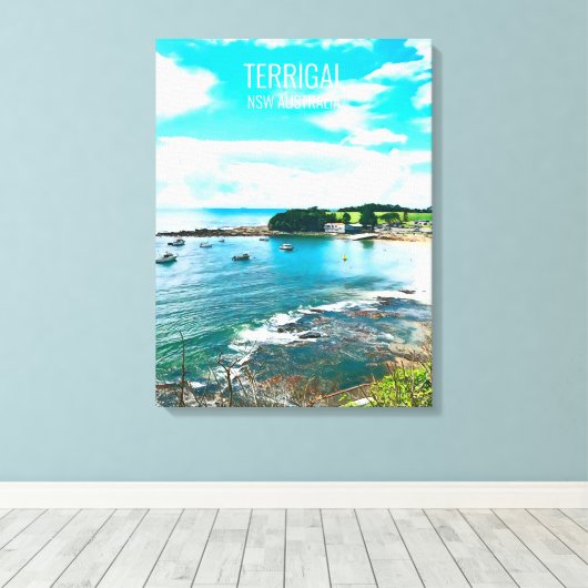 Terrigal Central Coast NSW Australië Canvas Afdruk (Insitu (Houten vloer))
