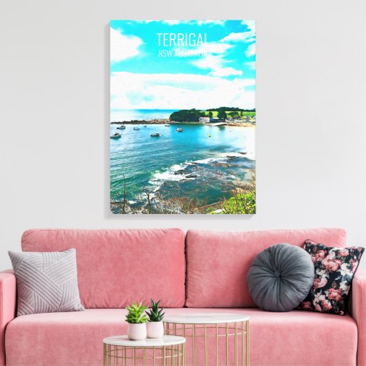 Terrigal Central Coast NSW Australië Canvas Afdruk (Insitu (Woonkamer))