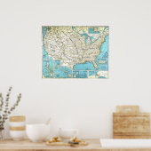 Territoriale acquisities op de Amerikaanse kaart Poster (Keuken)