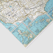 Territoriale acquisities op de Amerikaanse kaart Tissuepapier (Detail)