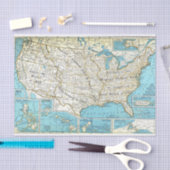 Territoriale acquisities op de Amerikaanse kaart Tissuepapier (Craft)