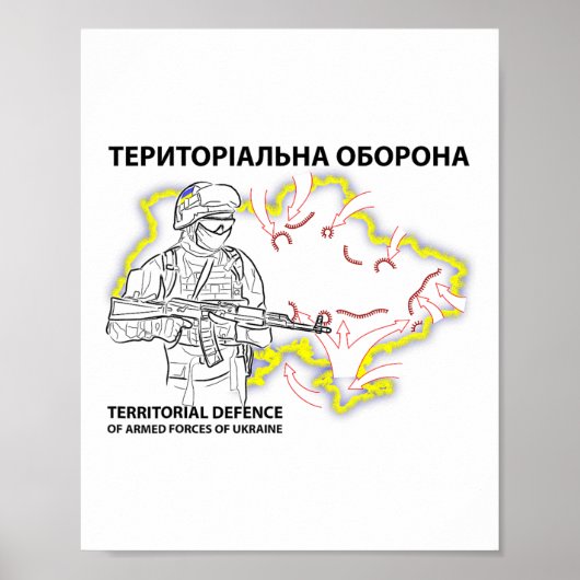 Territoriale Verdedigingskrachten (Oekraïne) - Tro Poster (Voorkant)