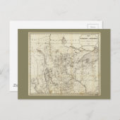 Territorium van de Minderotakkaart (1849) Briefkaart (Voorkant / Achterkant)