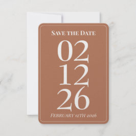 Terroglazuur Oranje Bruiloft Save the Date Kaarten