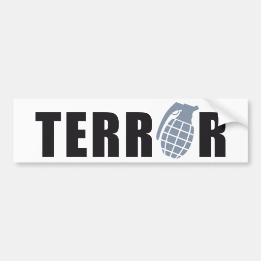 TERROR BUMPERSTICKER (Voorkant)