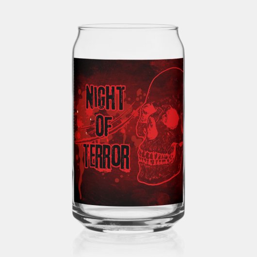 Terror Halloween Blikvorm Glas (Voorkant)