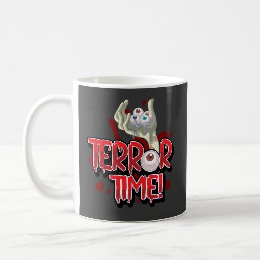 Terror Time Zombie Hand met Eyeballen Koffiemok (Links)