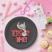 Terror Time Zombie Hand met Eyeballen Papieren Bordje (Feest)