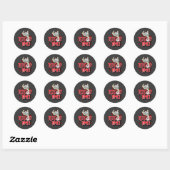 Terror Time Zombie Hand met Eyeballen Ronde Sticker (Vel)