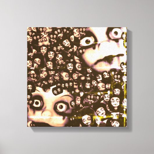 Terror tweeling,Behekste poppen schilderij canvas  Afdruk (Voorkant)