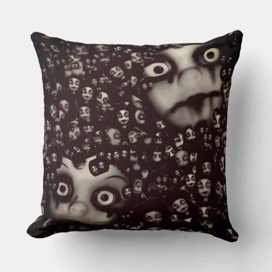 terror tweeling poppenbehang kussen (Voorkant)