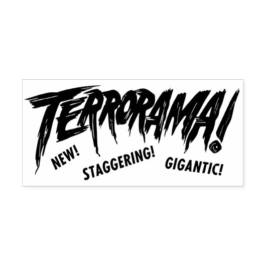 Terrorama!  horrorfilm rubberstempel (Afrduk)