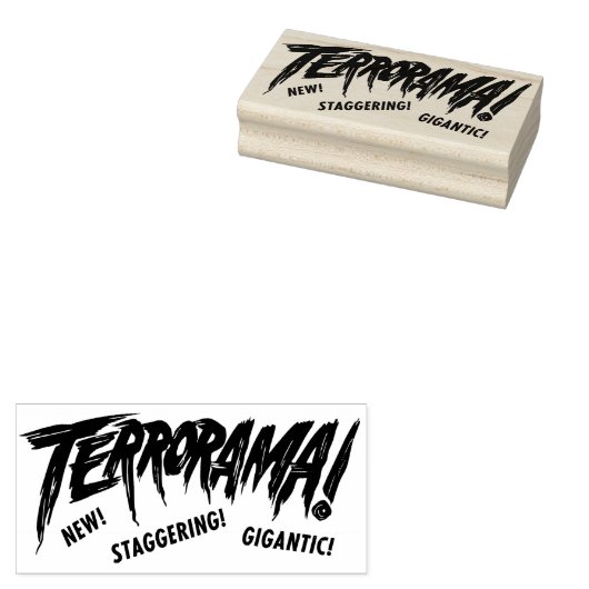 Terrorama!  horrorfilm rubberstempel (Gestempeld)