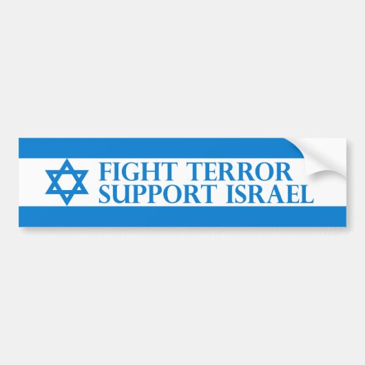 Terrorisme bestrijden, Israël steunen Bumpersticker (Voorkant)