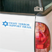 Terrorisme bestrijden, Israël steunen Bumpersticker (Op Truck)