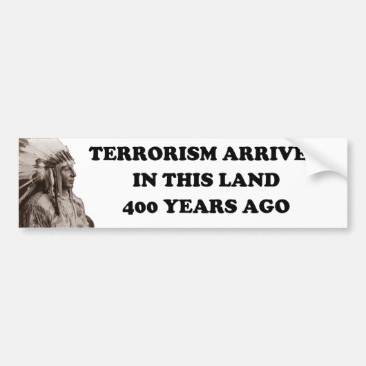 Terrorisme in de deelstaat bumpersticker (Voorkant)