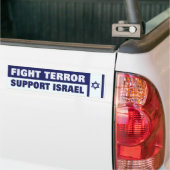 Terrorismebestrijding steunt Israël Bumpersticker (Op Truck)