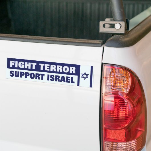 Terrorismebestrijding steunt Israël Bumpersticker (Op Truck)
