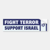 Terrorismebestrijding steunt Israël Bumpersticker (Voorkant)