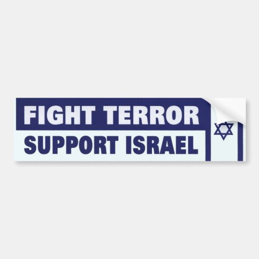 Terrorismebestrijding steunt Israël Bumpersticker (Voorkant)