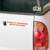 terroristen, STARTEN EEN TERRORIST!DRIVE ELEKTRISC Bumpersticker (Op Truck)