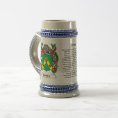 Terry Family Coat of Arms on a Stein Bierpul (Voorkant links)