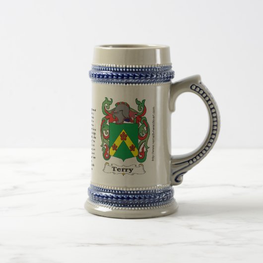 Terry Family Coat of Arms on a Stein Bierpul (Rechts)