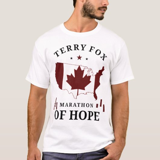 Terry Fox marathon van hoop Canada marathon van ho T-shirt (Voorkant)