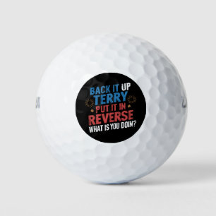 Terry heeft het in omgekeerd vuurwerk gedaan golfballen