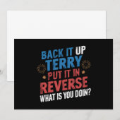 Terry heeft het in omgekeerd vuurwerk gedaan kaart (Voorkant / Achterkant)