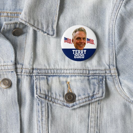 Terry McAuliffe voor President Ronde Button 5,7 Cm (In situ)
