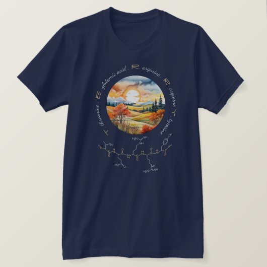 TERRY-peptide, Maan 1 met aangepaste tekst, donker T-shirt (Design voorkant)