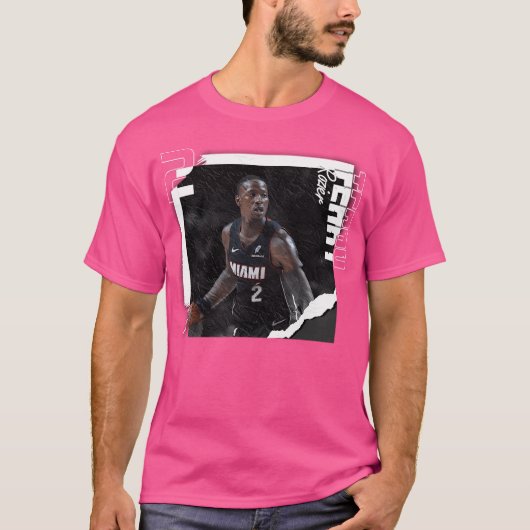 Terry Rozier Basketball Art Heat 4 T-shirt (Voorkant)