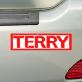 Terry Stamp Bumpersticker (Op auto)