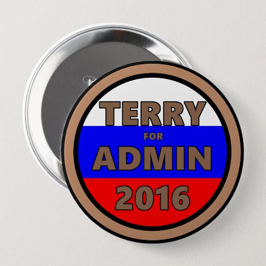 Terry voor Admin 2016 Button (Voorkant /achterkant)
