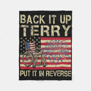 Terry zette het in omgekeerd vuurwerk USA 4T Fleece Deken