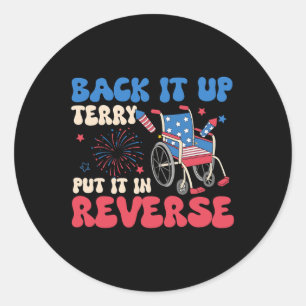 Terry zette het in omgekeerde grappige meme 4e ronde sticker