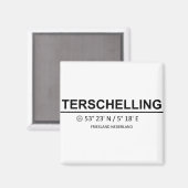Terschelling Coordinaten - Terschelling Coordinate Magneet (Voorkant / Achterkant)