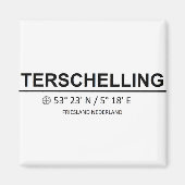 Terschelling Coordinaten - Terschelling Coordinate Magneet (Voorkant)