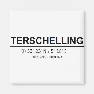 Terschelling Coordinaten - Terschelling Coordinate Magneet