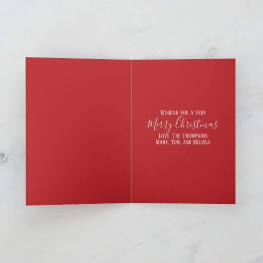 Tertian Pset met kerstfoto 1 Foto groen Feestdagen Kaart (Binnen)